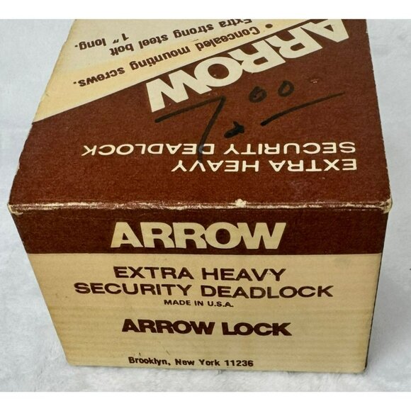 Arrow Heavy-Duty Security Deadlock 961M  Satin Chrome 2-3/4" B NIB - Picture 4 of 6